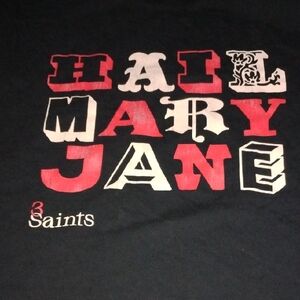 Men's Black Vintage 2XL 3 Saints Hail Mary Jane Los Angeles Apparel Streetwear